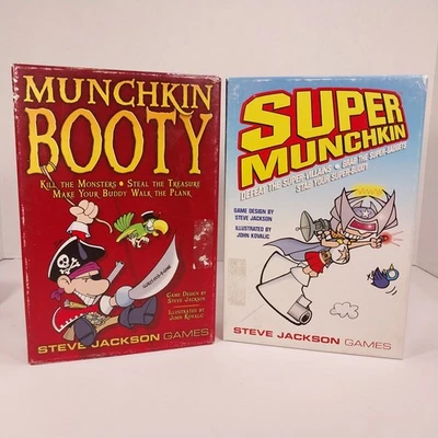 Munchkin Booty & Super Munchkin Bundle - Both Complete + 10 Extra Booty Cards - Image 1 of 4