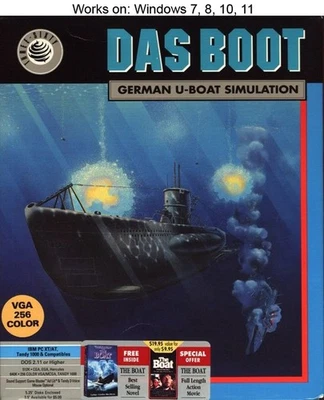 Das Boot: German U-Boat Simulation PC Game 1990 Windows 10 11 - Image 1 of 2