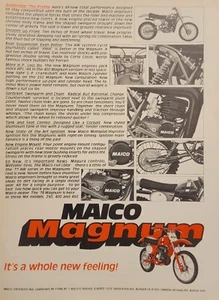 1978 Maico Magnum Original Motorcycle Print Ad - Picture 1 of 1