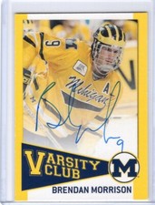 Brendan Morrison Michigan Wolverines TK Legacy Varsity Club Autograph VH5