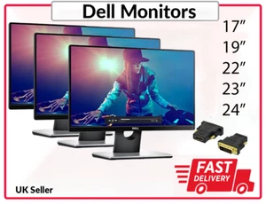 Dell Monitor Pantalla TFT 19" 22" 23" 24" PC Computadora LCD VGA DVI HDMI Convertidor - Imagen 1 de 4