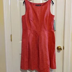 JonesWear Women's Retro Coral Party/Social Dress Size 16. - Picture 1 of 12