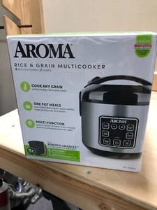 AROMA Professional 8-Cup (Cooked)  2Qt.Digital Rice & Grain Multicooker,Gray,New - Picture 1 of 2