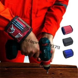 Multi-Use Magnetic Wristband Bag Screws Nails Drill Bits Holder Repair Tool - Picture 1 of 4