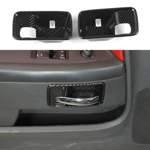 Cubierta de moldura de tazón de manija de puerta de fibra de carbono para Dodge Challenger 09-14 accesorios - Imagen 1 de 8