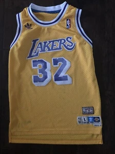 ADIDAS MAGIC JOHNSON LOS ANGELES LAKERS HARDWOOD CLASSIC Jersey  (S LENGTH 2) - Picture 1 of 2