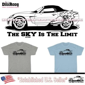 Saturn Sky Classic Model Sky The Limit Racing Pipe DigiRods Cartoon Car T Shirt - Picture 1 of 6