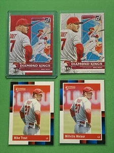 Lote (4) Panini Donruss Mike Trout Diamond Kings Red SP 2022 #14 Angels - Imagen 1 de 6