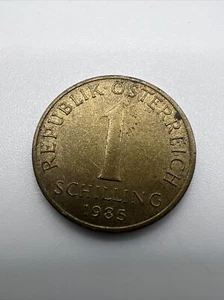 1985 Austria Coin One 1 Schilling Shilling Edelweiss Republik Osterreich World - Picture 1 of 2