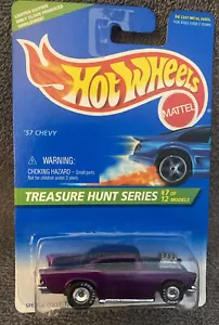 Hot Wheels’57 Chevy 1996Treasure Hunt Series #7/12 W/ Real Riders - Picture 1 of 2