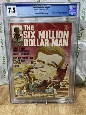 THE SIX MILLION DOLLAR MAN May 1977  Magazine 3 Graded Cgc 7.5 Comic New Slab - Image 1 of 3