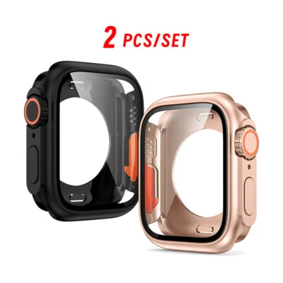 2PCS Full Cover Case Screen Protector For Apple Watch Series 11/10/9/8765SE 46mm - Image 1 of 4