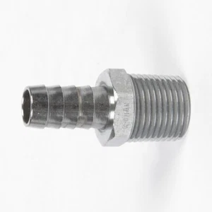 1/2" HOSE BARB ELBOW X 3/8 MALE NPT Fitting Chrome - Picture 1 of 1