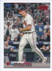 2023 Topps Stadium Club #192 SPENCER STRIDER Atlanta Braves RED FOIL Parallel - Picture 1 of 2