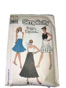 Vtg Simplicity Sewing Pattern 8579 SZ 6-8-10 Boho, Tiered, Twirl Skirt - Picture 1 of 5
