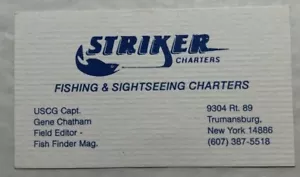 Visitenkarte Striker Charters Trumansburg, New York - Bild 1 von 1