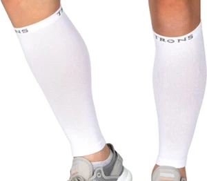 TRONS calf Compression Sleeves Xtra Large White Unisex - Picture 1 of 5