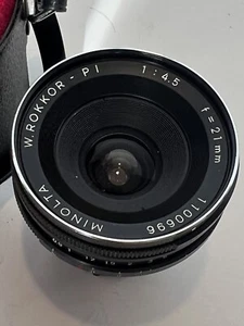 minolta w rokkor- pl 1:4.5 f=21mm Rare Japan Wide Lens Vintage - Picture 1 of 22