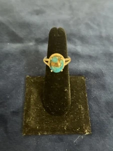 Neu ohne Etikett Sterlingsilber Türkis Wirbel Ring Größe 5 - Bild 1 von 7