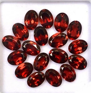Natürlich Red Garnet Oval Facettiert Schliff Lose Geeicht Edelstein Bereit für - Picture 1 of 14