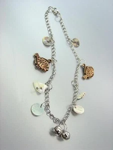 ADORABLE Silver Chain FISH FISHES Sea Shells Bells Charms Anklet - Picture 1 of 1
