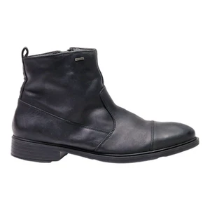 GEOX Botines Cuero Negro Hombre Reino Unido 7.5 - Imagen 1 de 6