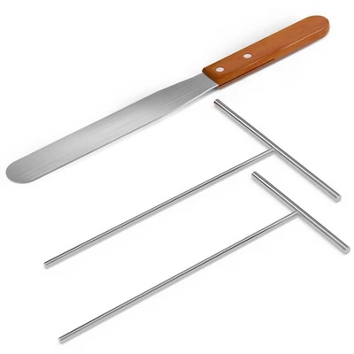 Crepe Spreader and Spatula Kit Stainless Steel Crepe Spreader Tool 5", 7" Spr... - Image 1 of 4