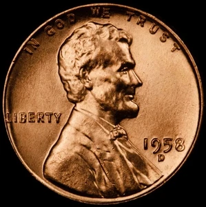 1958-D Lincoln Wheat - UNC BU - Beautiful Coin - Picture 1 of 2