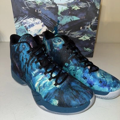耐克 Air Jordan 29 XX9 Year Of The Goat 2015 尺码 10 运动鞋蓝色 Galaxy Swirl — 第 1/4 张图片