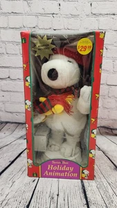 Bufanda Santa's Best Holiday Animation Peanuts Snoopy & Woodstock 1997 nueva en caja - Imagen 1 de 5