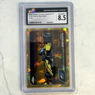 2024 Topps Chrome Sapphire Formula 1 F1 #100 Gabriel Bortoleto Gold /50 F2 Rc - Image 1 of 2