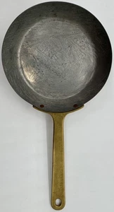 Antike 5" Pfanne Pfanne Braten Kupferboden Messinggriff HANDARBEIT HANDARBEIT! - Bild 1 von 5