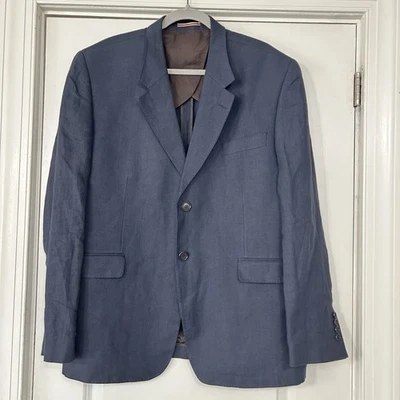 Paul Smith льняной блейзер мужской 46R полу неструктурированный куртка синий тихий роскошь б/у в отличном состоянии - Изображение 1 из 4