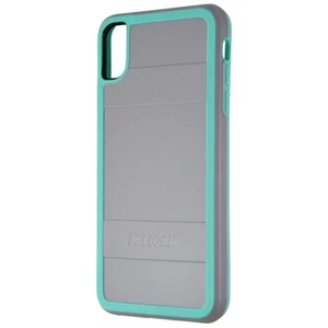 Pelican Protector Series Dual Layer Case for Apple iPhone Xs Max - Grey / Aqua - Picture 1 of 3