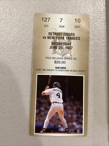 1997 June 25 Detroit Tigers New York NY Yankees Ticket Pettite Rivera Save - Imagen 1 de 7