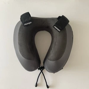 Cabeau Airplane Travel Pillow Soft Memory Foam Zipper Pocket Gray Black - Picture 1 of 12