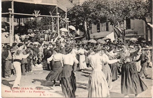 cst 70  SAINT-JEAN de LUZ (Francia) Le Fandango -Cartolina non VG- form. piccolo - Foto 1 di 2