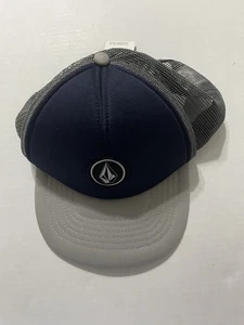Volcom Quarter Cheese Hat New NWT Blue Gray Snap Back - Picture 1 of 12