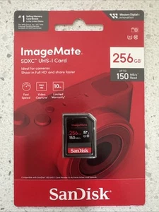 New SanDisk ImageMate SDXC UHS-I Memory Card 256GB 150 MB/s BRAND NEW!!!!!!!!!!! - Picture 1 of 1