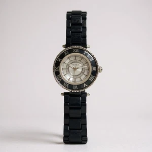 Reloj de cuarzo unisex Vicence de plata de ley y negro - Imagen 1 de 5