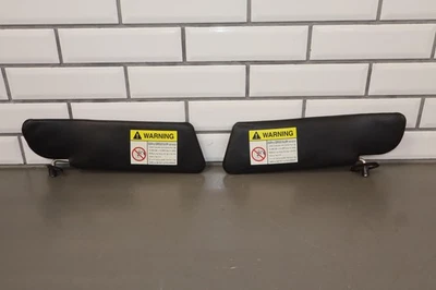 00-03 Mazda Miata NB Par Parasoles LH&RH Negro Vidrio Limpio *Ver Fotos* Foto 1 de 4