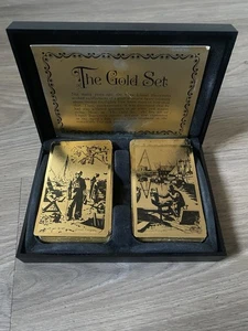 Vintage Lionel Barymore The Gold Set zwei Spielkarten Sets mit Etui - Bild 1 von 6