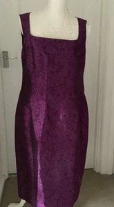 Aquascutum 52% Silk Purple Dress size 18 - Picture 1 of 8