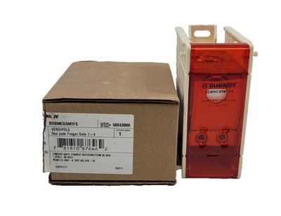 Burndy BDBMCS5M1FS, 1-Pole Flex Rated Finger-Safe Power Distribution Block - Image 1 of 4