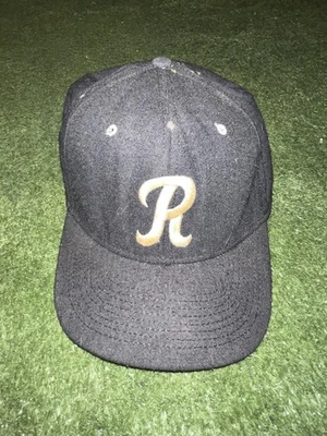 Gorra de béisbol vintage de los Raiders ajustada para hombre 7 3/8 negra con escritura bordada años 90 Foto 1 de 4
