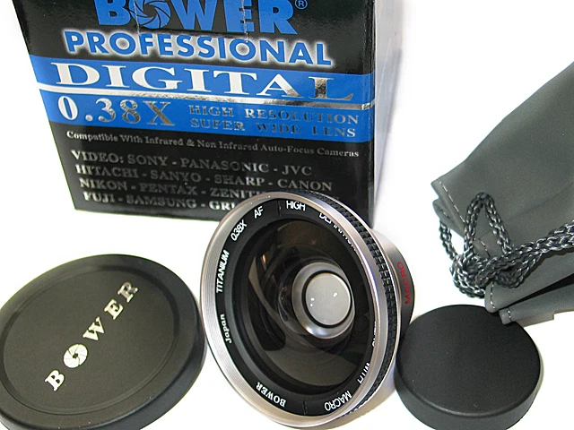 Fisheye Wide Angle Lens 0.38x  Macro FOR Canon VIXIA HF11 HG20 HF100 HF200 HF20 - Image 1 of 1