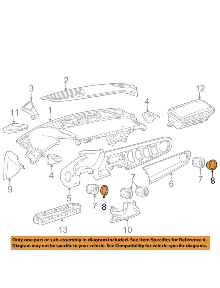 Panel de instrumentos Chevrolet GM OEM 16-18 Camaro tablero bisel derecho 23170854 Foto 1 de 1