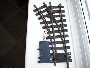 LGB 12150 G SCALE MODEL RAILWAY BRASS TRACK R1 LEFT HAND ELECTRIC POINT
