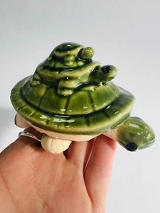 Figura de cerámica hecha a mano estatua tortuga hecha en Ucrania caja de regalo de recuerdo - Imagen 1 de 8