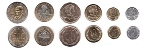 Chile - set 6 coins 1 5 10 50 100 500 Pesos 2008 - 2012 UNC Lemberg-Zp - Picture 1 of 1